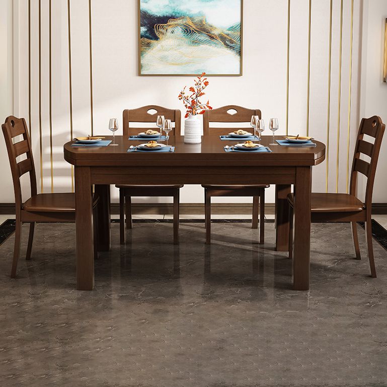 54.3''L Modern Solid Wood Table Round Extendable Dining Table with 4 Legs Base Clearhalo ' dining_table' 'Dining Tables & Seating' 'Dining Tables' 'furn' 'furn_dining_table' 'Furniture' 'furniture_dining_table' 'Kitchen & Dining Furniture' 'kitchen&dining_furn' 'kitchen' 'kitchen_dining_table' 1200x1200_5e33fc7b-f754-4234-b73f-61472bcd24c5