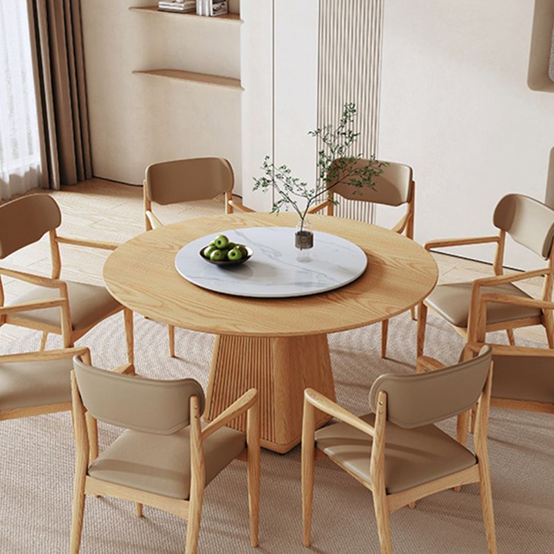 Ronde eettafel ingesteld 1/5/7/9 pc's Ash vaste houten eettafel en armstoelen