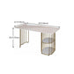 Rectangle White Dining Table Traditional Luxury Table with Gold Frame for Dining Room Clearhalo 'Dining Tables & Seating' 'Dining Tables' 'dining_table' 'furn' 'furn_dining_table' 'Furniture' 'furniture_dining_table' 'Kitchen & Dining Furniture' 'kitchen' 'kitchen_dining_table' 1200x1200_5e3547e0-47c5-4ad4-9b44-db2fc5bc0905