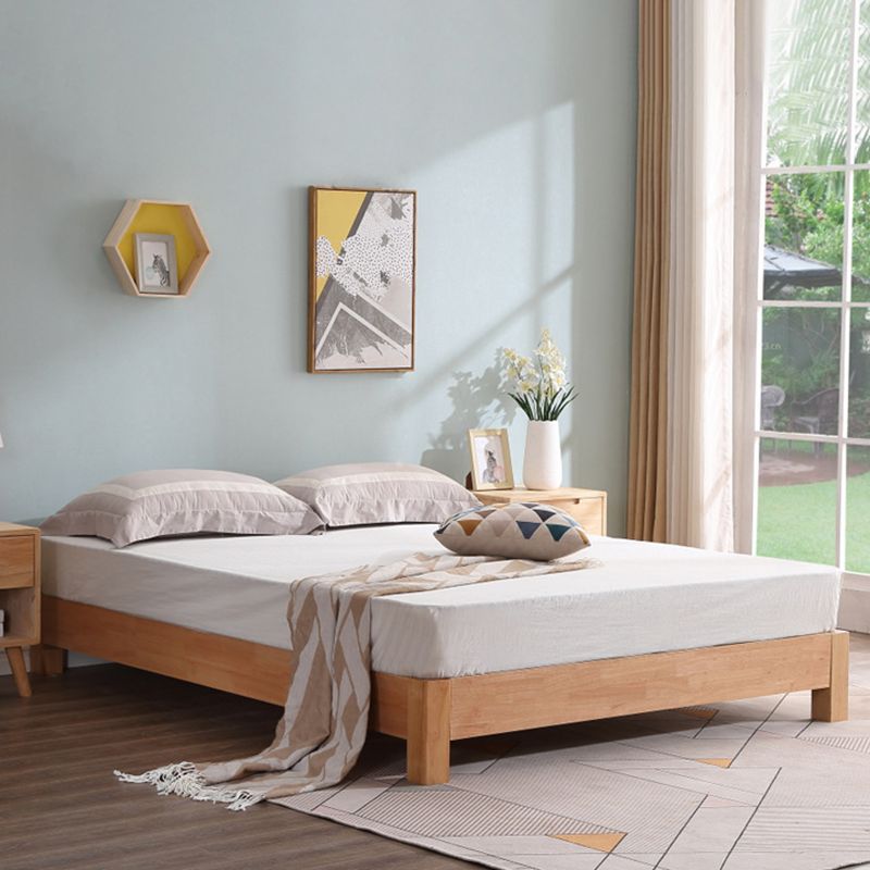 Contemporary Rubberwood With Custom Gold Legs Solid Color Standard Bed Clearhalo 'Bedroom Furniture' 'Beds' 'furn' 'furn_beds' 'Furniture' 1200x1200_5e35b7cb-ce44-426d-854f-dfb0ef6b6544