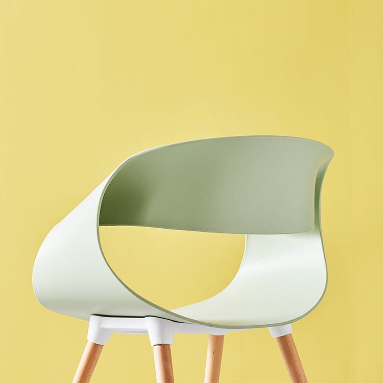 Scandinavian Armless Dining Chairs Eames Side Dining Chairs with Wood Legs Clearhalo ' kitchen&dining_furn' 'Dining Chairs' 'Dining Tables & Seating' 'dining_chair' 'Furniture' 'furniture_dining_chair' 'Kitchen & Dining Furniture' 'kitchen' 1200x1200_5e35d200-5bc2-4b6e-b53a-19bae123eaca