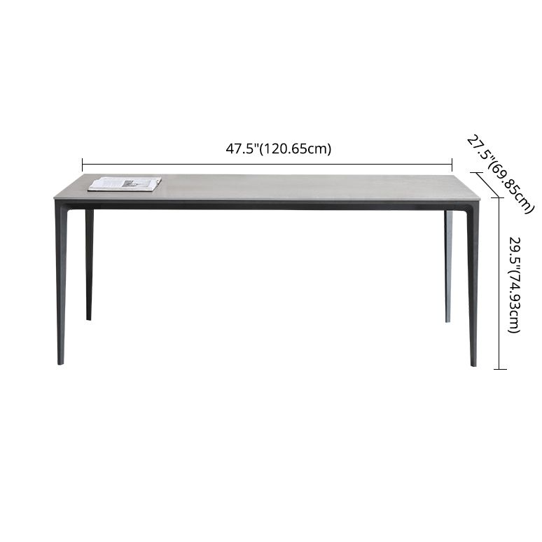 Modern Metal Frame Style Sintered Stone Rectangular Dining Table Set with 4 Legs Base Clearhalo 'Dining Room Sets' 'Dining Tables & Seating' 'dining_room_set' 'furn' 'furn_dining_room_set' 'Furniture' 'furniture_dining_room_set' 'Kitchen & Dining Furniture' 'kitchen&dining_furn' 'kitchen' 1200x1200_5e35d8f6-557d-47ff-853a-63966f8ebb15
