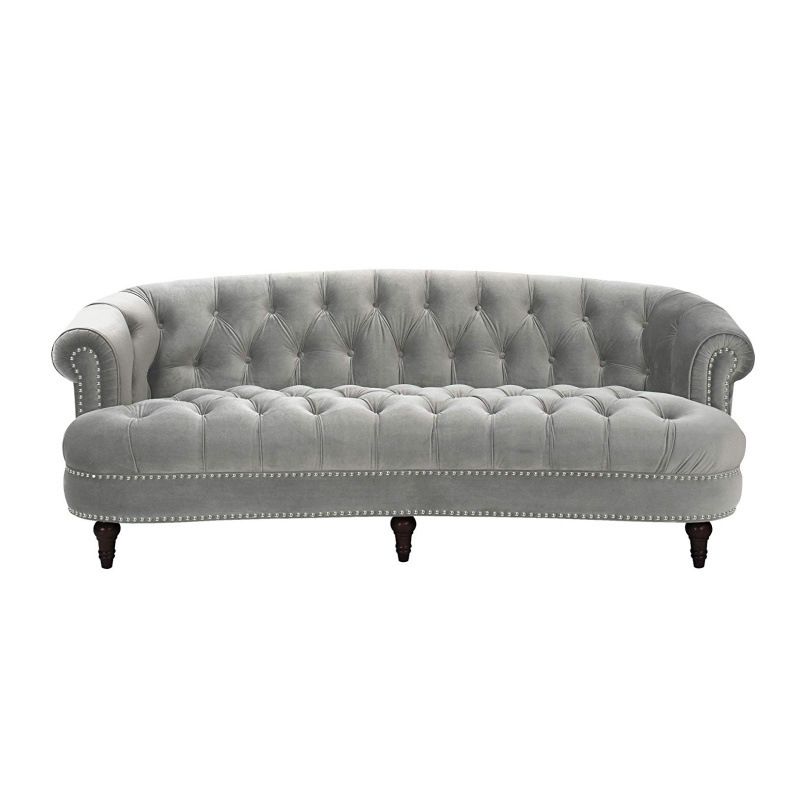 Classic Glam 3-seater Sofa Rolled Arm Couch with Tufted Back for Living Room Clearhalo 'Furniture' 'furniture_sofas' 'Living Room Furniture' 'Sofa' 'sofas' 1200x1200_5e360dce-0b95-4b2a-a0bb-e8a189990ba3