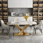 Stone Pedestal Table Traditional Luxury Dining Table Rectangle for Kitchen Home Clearhalo ' dining_table' 'Dining Tables & Seating' 'Dining Tables' 'furn' 'furn_dining_table' 'Furniture' 'furniture_dining_table' 'Kitchen & Dining Furniture' 'kitchen&dining_furn' 'kitchen' 'kitchen_dining_table' 1200x1200_5e36faf4-5847-4a5c-908d-b0bc7c997e63