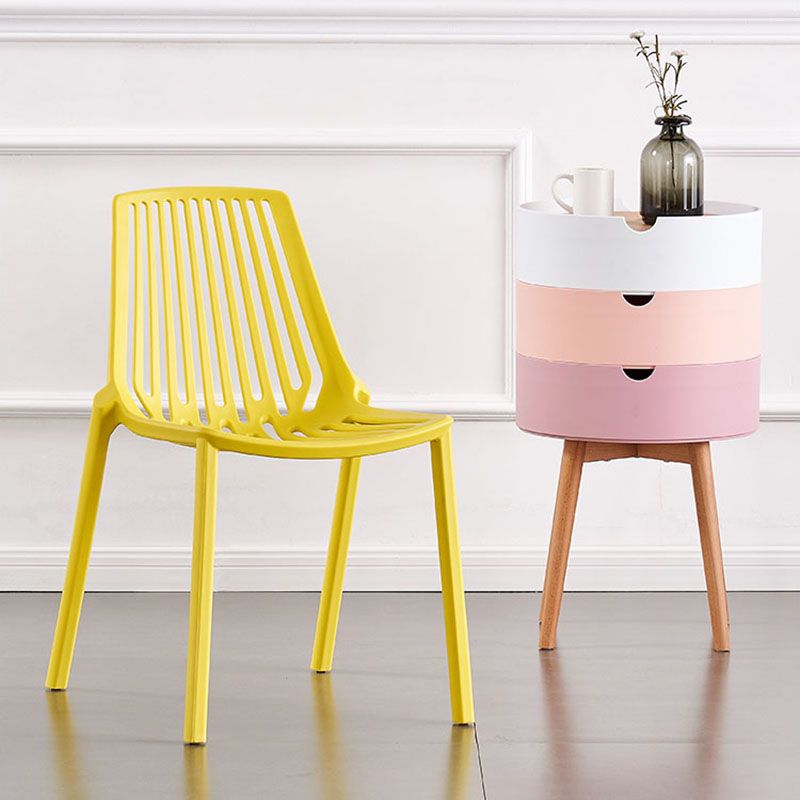 Modern Chairs Dining Stackable Armless Chairs with Plastic Legs for Kitchen Clearhalo 'Dining Chairs' 'Dining Tables & Seating' 'dining_chair' 'furn' 'furn_dining_chair' 'Furniture' 'furniture_dining_chair' 'Kitchen & Dining Furniture' 1200x1200_5e382002-d09e-41d2-a045-173c2021d603