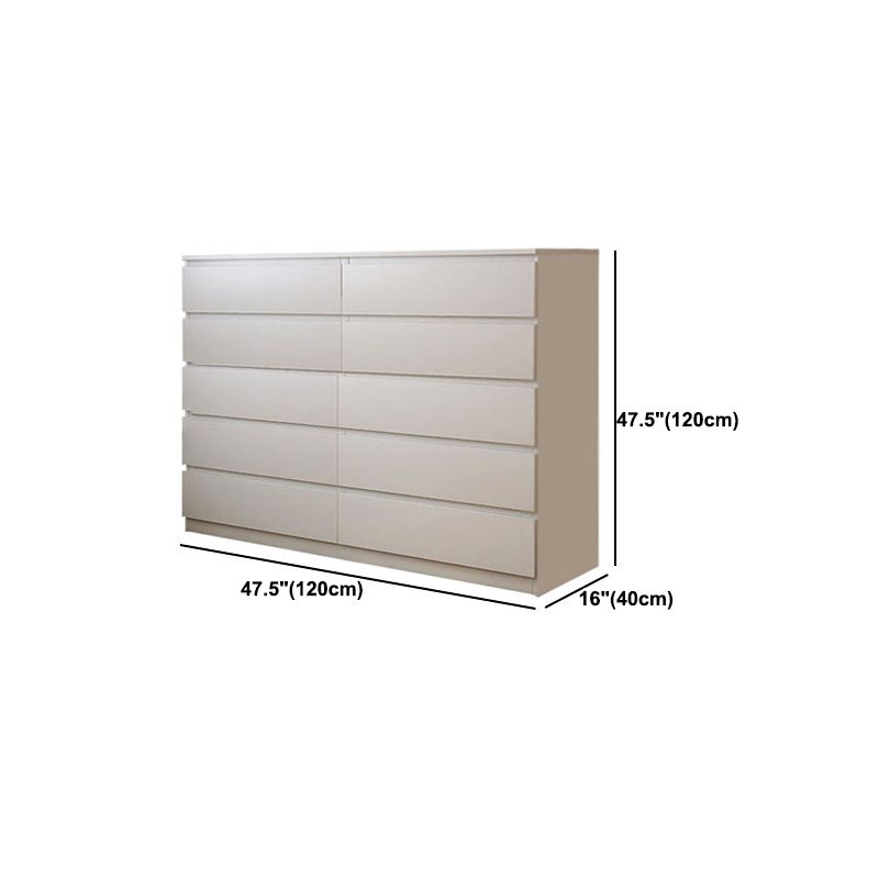 Modern White Wood Chest Bedroom Storage Chest with Mute Rail Clearhalo 'Bedroom Furniture' 'Dressers & Chests' 'dressers_chests' 'furn' 'furn_dressers_chests' 'Furniture' 1200x1200_5e39b2bb-14e2-43e7-97ab-4cb4c7e79544