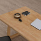 Rectangular Shaped Conference Table Wooden Writing Desk in Natural
