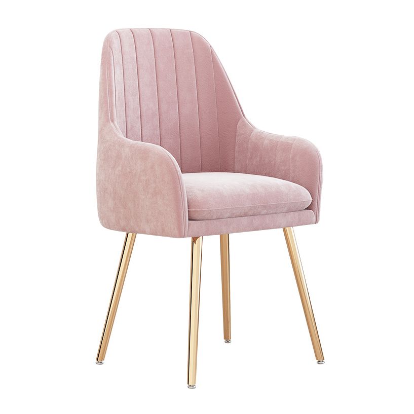 Scandinavian Upholstered Arm Dining Chair Solid Back Dining Single Chair for Home Clearhalo ' kitchen&dining_furn' 'Dining Chairs' 'Dining Tables & Seating' 'dining_chair' 'furn' 'furn_dining_chair' 'Furniture' 'furniture_dining_chair' 'Kitchen & Dining Furniture' 'kitchen' 1200x1200_5e3ca1cd-a793-4528-ac7f-0c27264de7f1