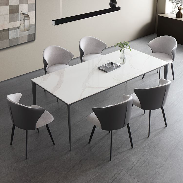 1/4/5/6/7 Pcs Metal Modern Dining Set with Rectangle Table Dinette Set Clearhalo 'Dining Room Sets' 'Dining Tables & Seating' 'dining_room_set' 'furn' 'furn_dining_room_set' 'Furniture' 'furniture_dining_room_set' 'Kitchen & Dining Furniture' 'kitchen&dining_furn' 'kitchen' 1200x1200_5e3d483e-ca67-4408-95c3-dbf1652582fb