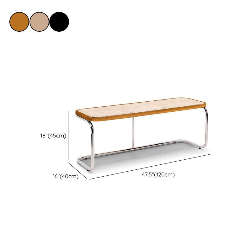 17.55-inch Width Bedroom Bench Tropical Rectangle Seating Bench Clearhalo 'Benches' 'Chairs & Seating' 'furn' 'furn_benches' 'Furniture' 'Living Room Furniture' 1200x1200_5e3ebc5f-2a6a-47f8-a89b-af3dfad6591b