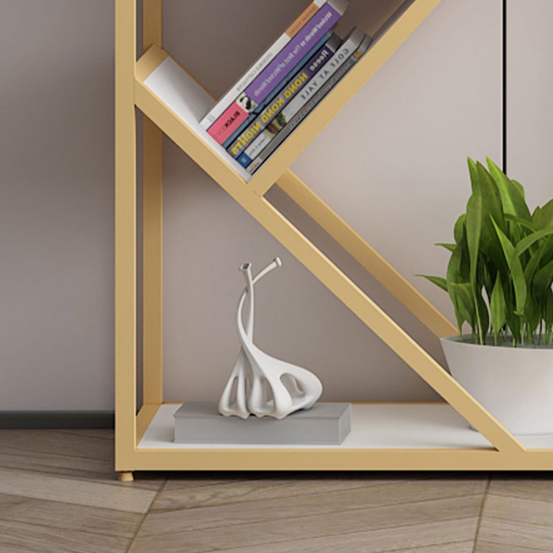 Modern Vertical Etagere Bookshelf Metal Frame Manufactured Wood Shelf Bookcase Clearhalo 'Bookcases' 'Furniture' 'furniture_bookcases' 'Office Furniture' 1200x1200_5e3edf39-0836-4aaf-98cc-d7e2167bebe7