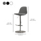 Industrial Backrest Rotatable Counter Stool Iron Cafe Bar Stool with Cushion and Pedal Clearhalo 'Bar Furniture' 'Bar Stools' 'bar_stools' 'furn' 'furn_bar_stools' 'Furniture' 'Kitchen & Dining Furniture' 1200x1200_5e418dd0-2e25-434f-9720-920e2eeafed3