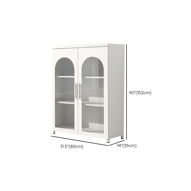 Scandinavian 13.77" Wide 1-door Metal  Accent Cabinet in White