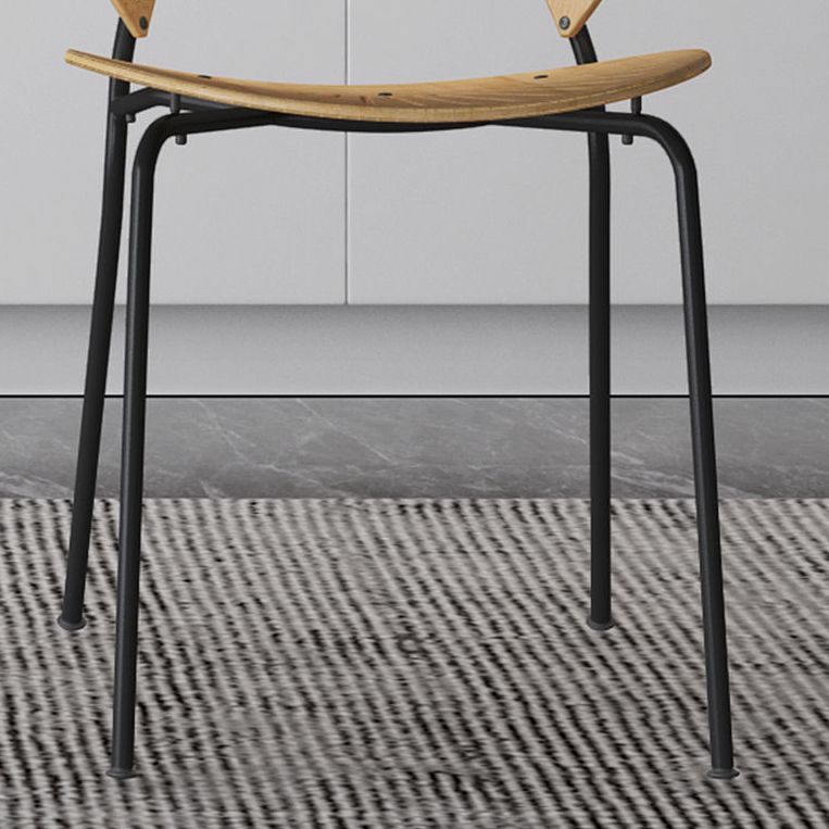 Sedie da pranzo a base di metallo in stile moderno sedia senza braccioli aperti