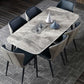 Contemporary Rectangle Dining Table Grey Sintered Stone Dining Table with 4 Black Legs Clearhalo ' dining_table' 'Dining Tables & Seating' 'Dining Tables' 'furn' 'furn_dining_table' 'Furniture' 'furniture_dining_table' 'Kitchen & Dining Furniture' 'kitchen&dining_furn' 'kitchen' 'kitchen_dining_table' 1200x1200_5e42f8b6-3ba1-472d-86c9-88cb7f2a1c22