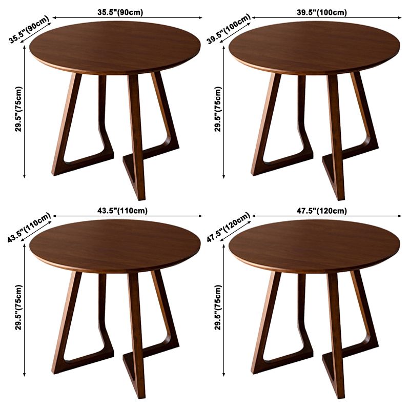 Contemporary Style Round Dining Table Solid Wood Furniture for Dining Room Clearhalo ' dining_table' 'Dining Tables & Seating' 'Dining Tables' 'furn' 'furn_dining_table' 'Furniture' 'furniture_dining_table' 'Kitchen & Dining Furniture' 'kitchen&dining_furn' 'kitchen' 'kitchen_dining_table' 1200x1200_5e4357a6-a83d-4467-a81d-919c2326b2f0