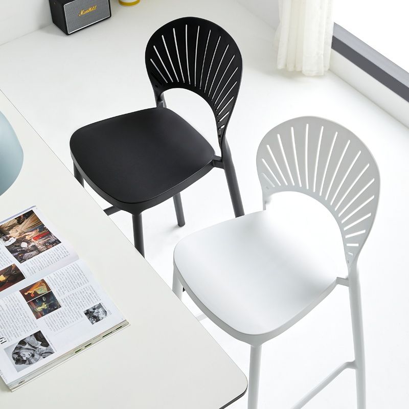 Stack-able Modern Footrest Bar Stool Low Back Plastic Rectangular Counter Stool Clearhalo 'Bar Furniture' 'Bar Stools' 'bar_stools' 'furn' 'furn_bar_stools' 'furniture_bar_stools' 'Kitchen & Dining Furniture' 'kitchen&dining_furn' 'kitchen' 'kitchen_furn' Furniture' 1200x1200_5e436073-7a1f-440a-9ac4-b1b9c933eb51