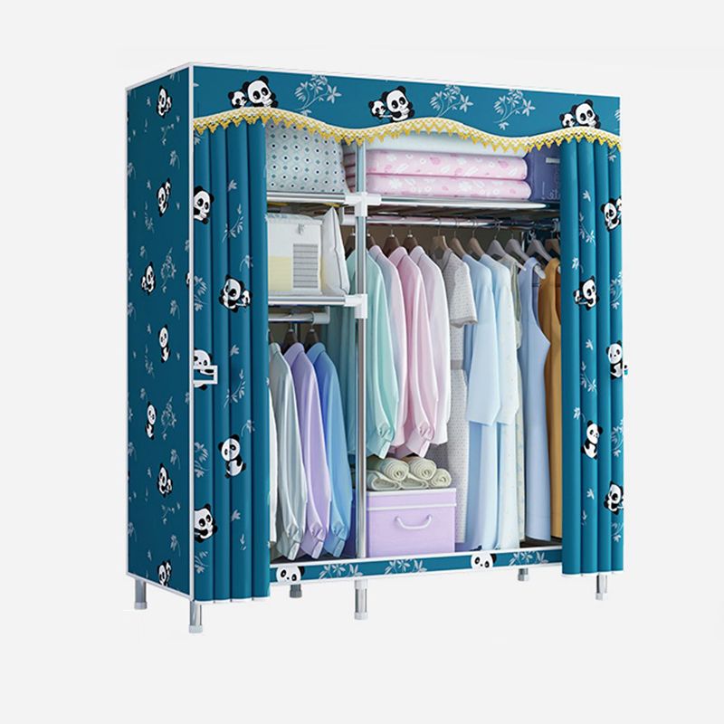 Modern Style Metal Wardrobe Bedroom Wardrobe Closet with Legs Clearhalo 'Armoires & Wardrobes' 'armoires_wardrobes' 'Bedroom Furniture' 'furn' 'furn_armoires_wardrobes' 'Furniture' 1200x1200_5e437fbb-d9f7-4bd6-ad35-5f2dd6352ccf