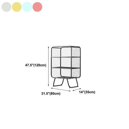 Estantería vertical moderna estantería de almacenamiento cerrado de metal para dormitorio, 31.5 "w x 14" D