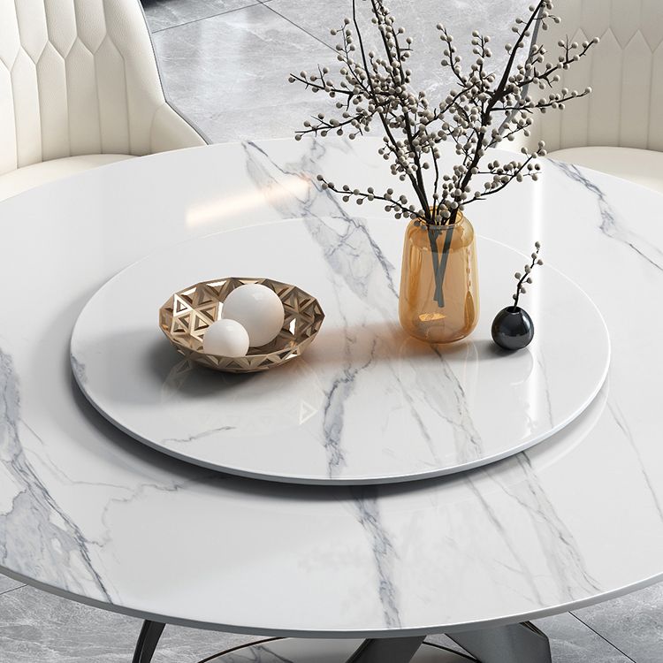 Sintered Stone Top Table Round Dining Table for Home Kitchen Dinner Furniture Clearhalo 'Dining Tables & Seating' 'Dining Tables' 'dining_table' 'furn' 'furn_dining_table' 'Furniture' 'Kitchen & Dining Furniture' 1200x1200_5e43c6a3-b0d8-4caf-b7e8-8636f2884670