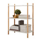 Modern Etagere Bookshelf Open Back Bookcase for Home With Shelves