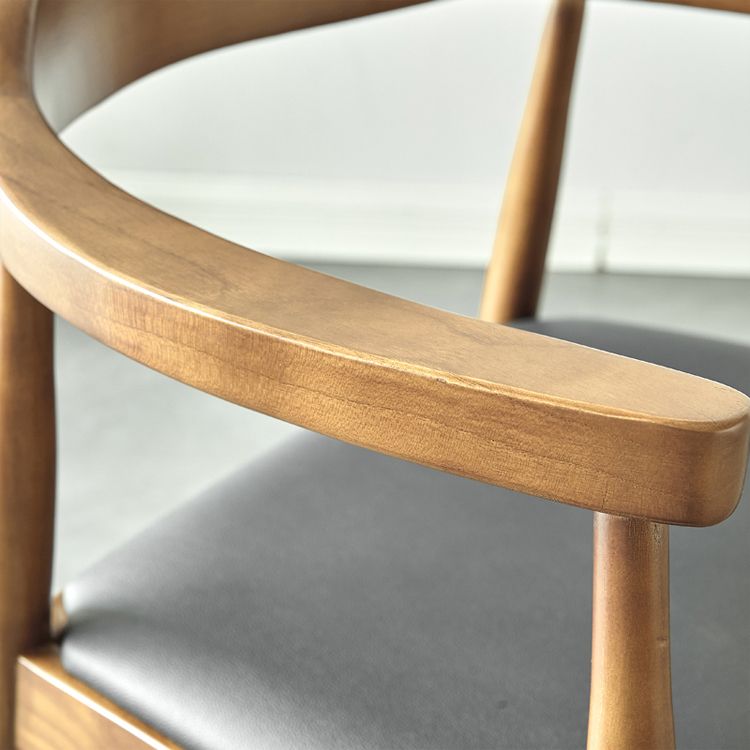 Traditional Style Chair Dining Kitchen Open Back Arm Chair with Wooden Legs Clearhalo 'Dining Chairs' 'Dining Tables & Seating' 'dining_chair' 'Furniture' 'furniture_dining_chair' 'Kitchen & Dining Furniture' 1200x1200_5e44dc51-542e-43b6-bf78-1c134f01e100