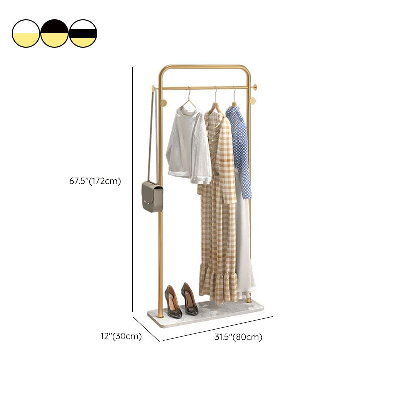 Rack de manteau moderne en métal encadré du rail suspendu et 4 hameçons Hall Stand