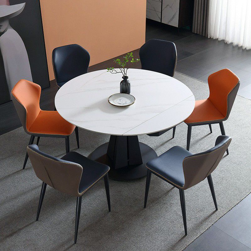 Modern Kitchen Folding Dining Furniture Set with Round Table Formal Dining Room Table Set Clearhalo 'Dining Room Sets' 'Dining Tables & Seating' 'dining_room_set' 'furn' 'furn_dining_room_set' 'Furniture' 'furniture_dining_room_set' 'Kitchen & Dining Furniture' 'kitchen&dining_furn' 'kitchen' 1200x1200_5e46be14-e487-4bd1-9891-8000dca70160
