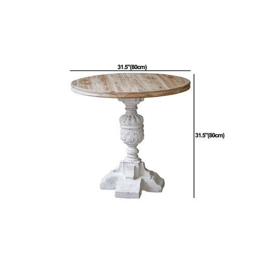 Rustic Style Side End Table Pedestal Distressed Round Sofa Side Accent Table Clearhalo 'Coffee & Accent Tables' 'End & Side Tables' 'end_side_tables' 'furn' 'furn_end_side_tables' 'Furniture' 'Living Room Furniture' 1200x1200_5e47be45-096e-41ec-896d-316511ded34f