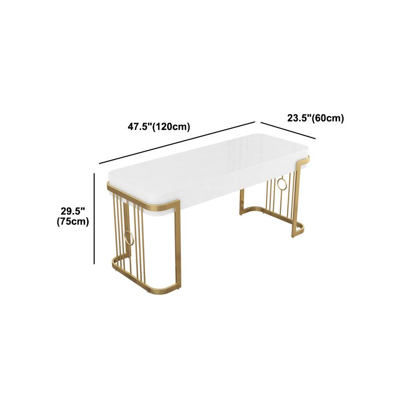 Home Office Writing Desk Glam Style Curved Imitation Marble Writing Desk Clearhalo 'furn' 'furn_office_desk' 'Furniture' 'furniture_office_desk' 'Office Desks' 'Office Furniture' 'office_desk' 1200x1200_5e48e75b-10e6-4555-9516-cf4b8a555eaf