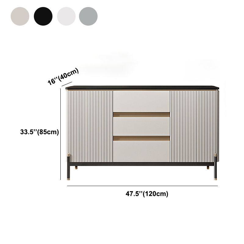 Segero Glam Singboard Servidor de piedra sinterizado con puerta y cajón