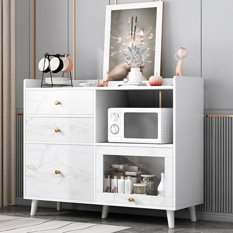 Modern Sideboard Wood Sideboard with Door and Drawers for Living Room Clearhalo 'buffet_sideboard' 'Buffets & Sideboards' 'furn' 'furn_buffet_sideboard' 'Furniture' 'Kitchen & Dining Furniture' 1200x1200_5e49d865-437b-4091-a322-412870c34ab8