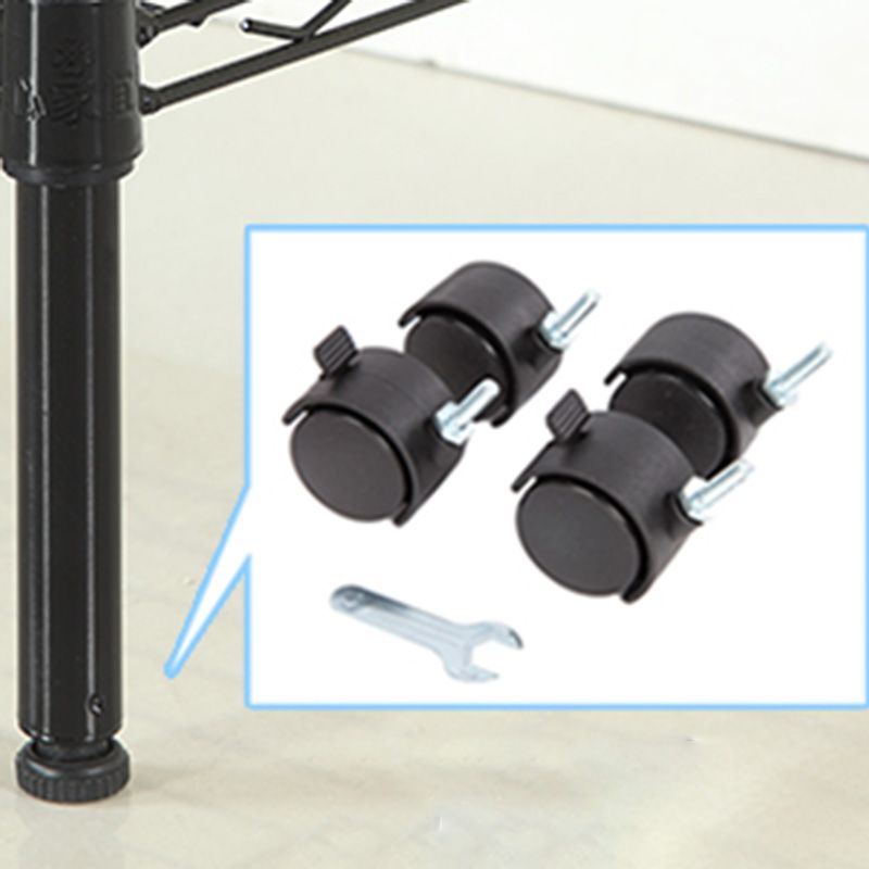 Tie en tissu en acier de garde-robe de style contemporain à 2 étagères comprenant un placard de garde-robe