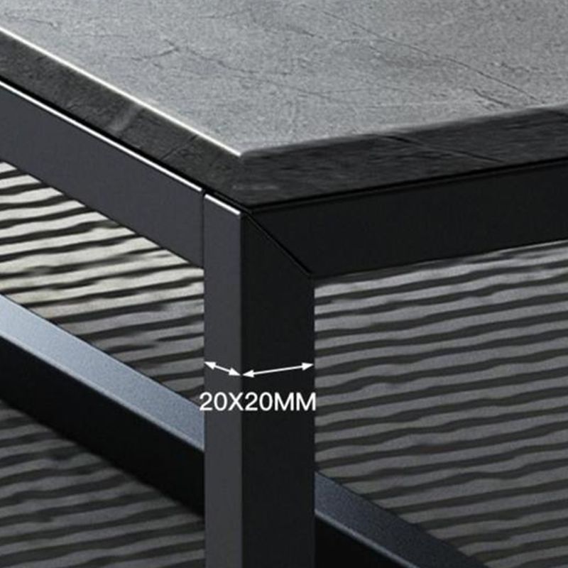 Trestle Type Base Rectangular Slate Table Board Ornate Style Coffee Table Clearhalo 'Coffee & Accent Tables' 'Coffee Tables' 'coffee_tables' 'furn' 'furn_coffee_tables' 'Furniture' 'Living Room Furniture' 1200x1200_5e4aa3f8-aaa8-4086-ac46-4dd04cea7bd4