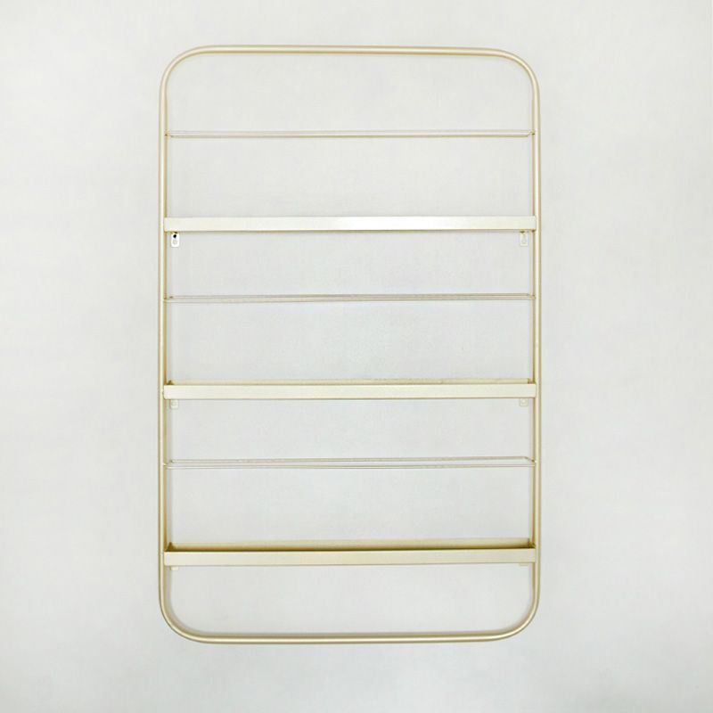 Metal Floating Bookcase Gold Color Wall Mounted Shelf for Home Office Clearhalo 'Bookcases' 'furn' 'furn_bookcases' 'Furniture' 'furniture_bookcases' 'Office Furniture' 1200x1200_5e4b1b2f-8b82-4b11-88ba-15ca3c95e3b4