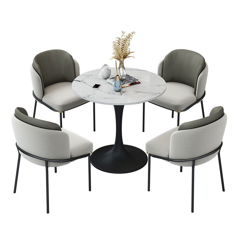 Round Pedestal Base Dining Table Modern Stone Table for Milk Tea Shop Clearhalo 'Dining Tables & Seating' 'Dining Tables' 'dining_table' 'furn' 'furn_dining_table' 'Furniture' 'Kitchen & Dining Furniture' 1200x1200_5e4b2387-2f41-42da-a9c1-83e95d6248dc