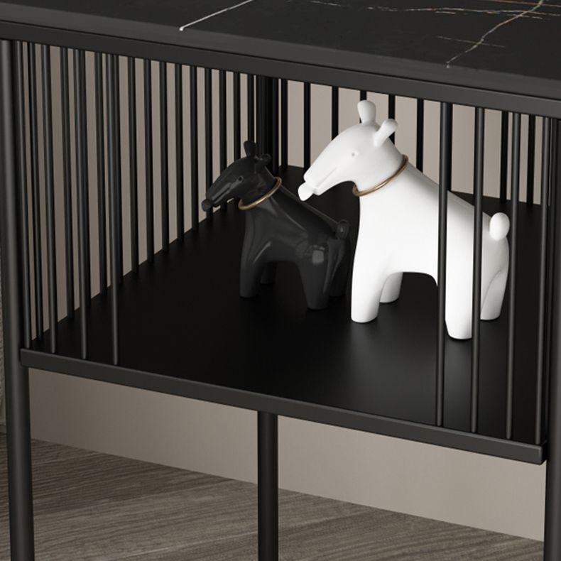 Metal de metal modernista 4 patas de la mesa de la mesa cuadrada de la pizarra cuadrada