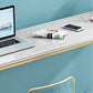 Marble Bistro Bar Table with Rectangle Table Top Trestle Table - 41.3" H Clearhalo 'Bar Furniture' 'Bar Tables' 'bar_tables' 'furn' 'furn_bar_tables' 'Furniture' 'furniture_bar_tables' 'Kitchen & Dining Furniture' 1200x1200_5e4d6bf2-329e-40c9-b3ac-0ba3ffc3b427