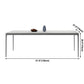 Metal Contemporary Rectangular Dining Table High Gloss White Sintered Stone Table with Metal Legs Clearhalo ' dining_table' 'Dining Tables & Seating' 'Dining Tables' 'Furniture' 'furniture_dining_table' 'Kitchen & Dining Furniture' 'kitchen&dining_furn' 'kitchen' 'kitchen_dining_table' 1200x1200_5e4db5ee-8442-48c1-bac6-5dc647652a70