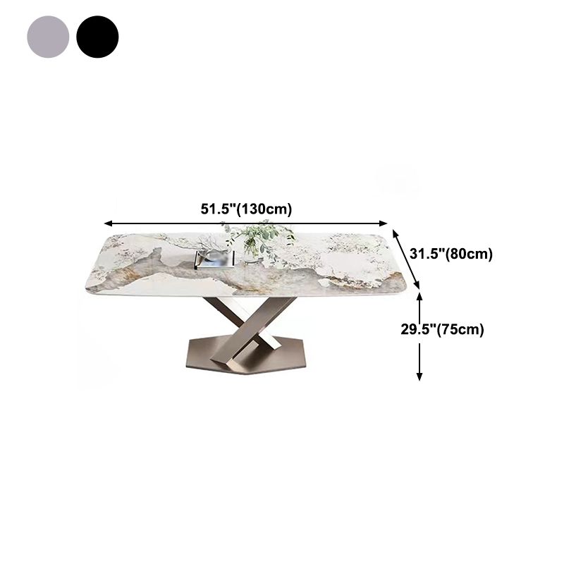 Stone White Top Dining Table Traditional Luxury Table with Pedestal Base Clearhalo 'Dining Tables & Seating' 'Dining Tables' 'dining_table' 'furn' 'furn_dining_table' 'Furniture' 'furniture_dining_table' 'Kitchen & Dining Furniture' 'kitchen' 'kitchen_dining_table' 1200x1200_5e4ee520-bb4b-428d-8f8a-7cdb204f8ab8