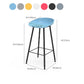 Indoor Bucket Counter Bar Stool Modern Plastic Footrest Low Back Bar Stool