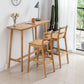 Moderner Bistro-Bartisch, rechteckiger Massivholz-Bartisch für Zuhause