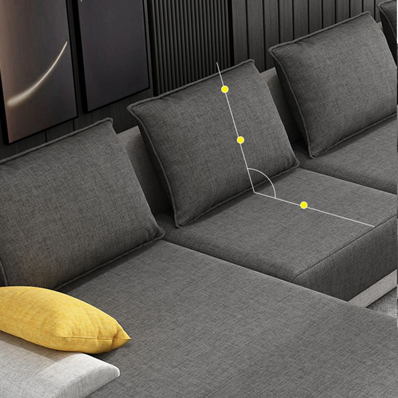 Contemporary Removable Cushions Loose Back Sofa with Reversible Chaise for Living Room Clearhalo 'furn' 'furn_sectionals' 'Furniture' 'furniture_sectionals' 'kitchen' 'kitchen_sectionals' 'Living Room Furniture' 'Sectionals' 1200x1200_5e4f964b-a627-4d60-a313-ede36a17cdce