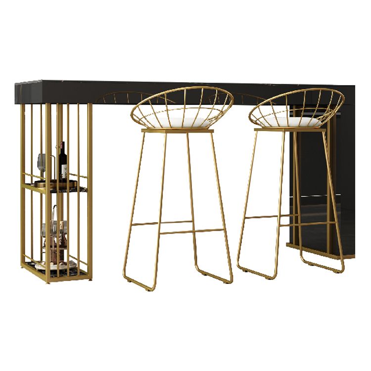 Nordic Glam Rectangle Sintered Stone Table Dining Bar Counter Table for Kitchen Clearhalo 'Bar Furniture' 'Bar Tables' 'bar_tables' 'Furniture' 'furniture_bar_tables' 'Kitchen & Dining Furniture' 1200x1200_5e50ce04-9a79-41a5-8893-47c0ddff7915