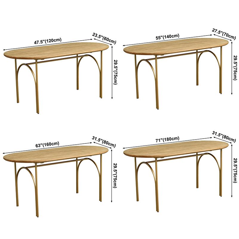 Contemporary Solid Wood Khaki Dining Table Oval Shape Standard Dining Table for Kitchen Clearhalo ' dining_table' 'Dining Tables & Seating' 'Dining Tables' 'furn' 'furn_dining_table' 'Furniture' 'furniture_dining_table' 'Kitchen & Dining Furniture' 'kitchen&dining_furn' 'kitchen' 'kitchen_dining_table' 1200x1200_5e518674-eec1-4bcf-9169-8a12c5f4474e