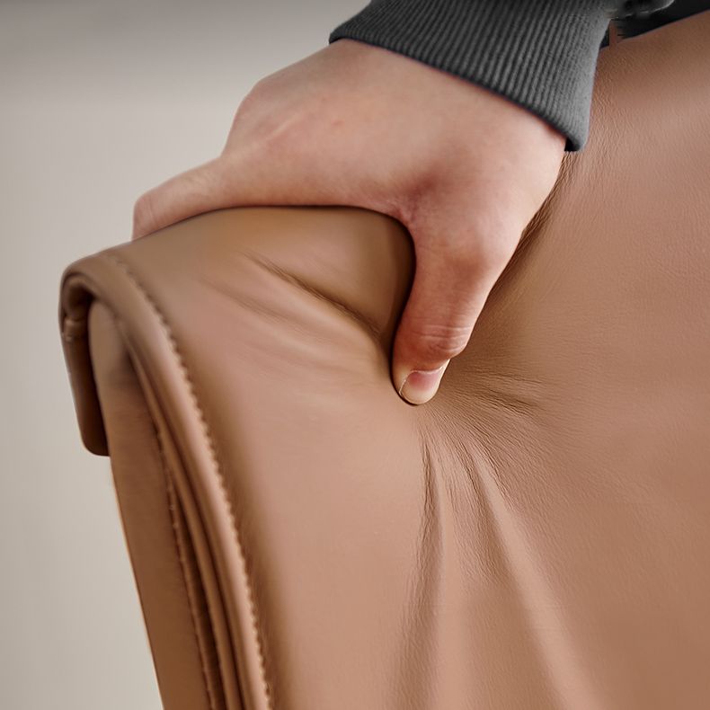 Designer Style Home Leather Side Chair Matte Finish Solid Back Dining Chair Clearhalo ' kitchen&dining_furn' 'Dining Chairs' 'Dining Tables & Seating' 'dining_chair' 'furn' 'furn_dining_chair' 'Furniture' 'furniture_dining_chair' 'Kitchen & Dining Furniture' 'kitchen' 1200x1200_5e51fadb-f395-4da0-a096-e9e6d8d04d9d