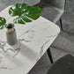 Ensemble de table à manger avec pieds en pierre, rectangle d'intérieur, 1/4/5/7 pièces