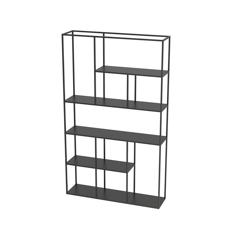 Minimalist Open Metal Etagere Bookcase with Rectangular Shelves Bookcase Clearhalo 'Bookcases' 'Furniture' 'furniture_bookcases' 'kitchen' 'kitchen_bookcases' 'Living Room Furniture' 'Office Furniture' 1200x1200_5e53a1c5-a22d-4fd1-8f00-8f9b2a0d1ace