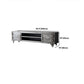 Meuble TV 17,72"H, console TV grise de style industriel avec 2 portes pour salon
