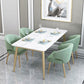 Metal Glam Style Side Chair Wingback Arm Chair with Gold Legs Clearhalo 'Dining Chairs' 'Dining Tables & Seating' 'dining_chair' 'furn' 'furn_dining_chair' 'Furniture' 'Kitchen & Dining Furniture' 1200x1200_5e56f80f-d894-4b6f-bd92-f06f4ed77e8d